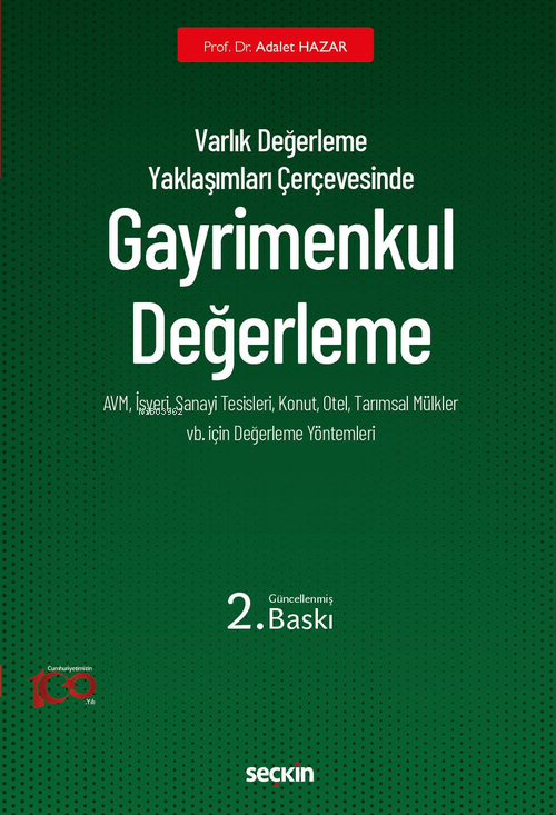 Gayrimenkul Değerleme - Adalet Hazar | Yeni ve İkinci El Ucuz Kitabın 