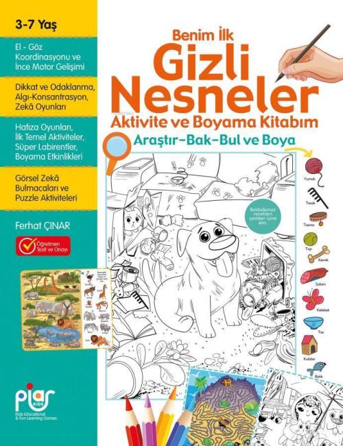 Gizli Nesneler Aktivite ve Boyama Kitabım - Ferhat Çınar | Yeni ve İki