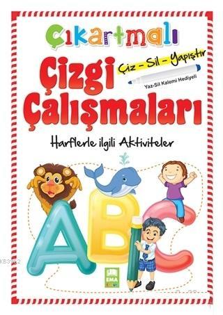 Harflerle İlgili Aktiviteler - Çıkartmalı Çizgi Çalışmaları - Kolektif