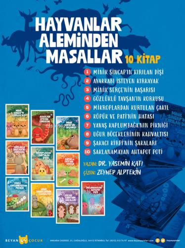 Hayvanlar Aleminden Masallar Seti 10 Kitap - Yasemin Katı | Yeni ve İk