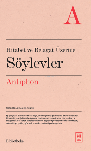 Hitabet ve Belagat Üzerine Söylevler - Antiphon | Yeni ve İkinci El Uc