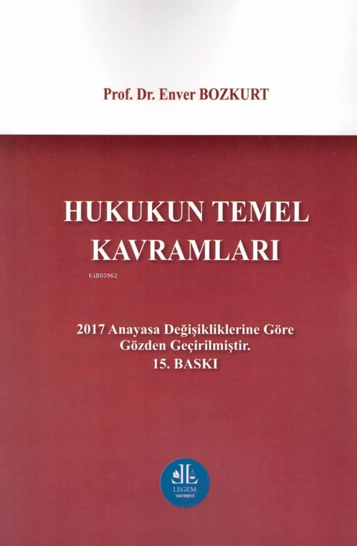 Hukukun Temel Kavramları - Enver Bozkurt | Yeni ve İkinci El Ucuz Kita