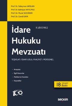 İdare Hukuku Mevzuatı - Süleyman Arslan | Yeni ve İkinci El Ucuz Kitab