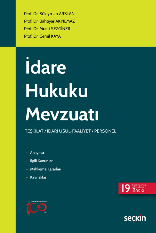 İdare Hukuku Mevzuatı - Süleyman Arslan | Yeni ve İkinci El Ucuz Kitab