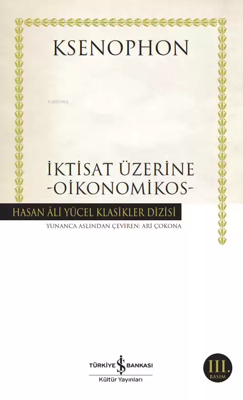 İktisat Üzerine - Oikonomikos - Ksenophon | Yeni ve İkinci El Ucuz Kit