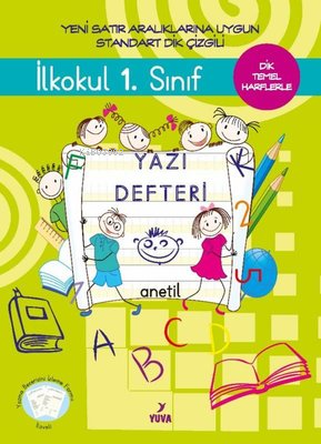 İlkokul 1. Sınıf Yazı Defteri Standart Dik Çizgili Büyük - Dik Temel H