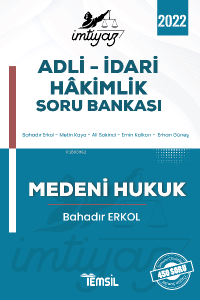 İmtiyaz Adli – İdari Hakimlik Soru Bankası Medeni Hukuk - Metin Kaya |