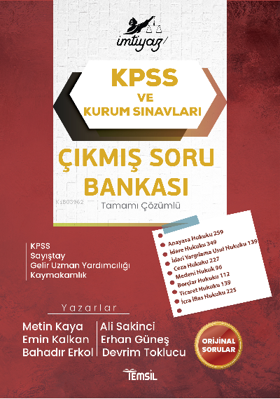 İmtiyaz Kpss ve Kurum Sınavları Çıkmış Soru Bankası - Kolektif | Yeni 