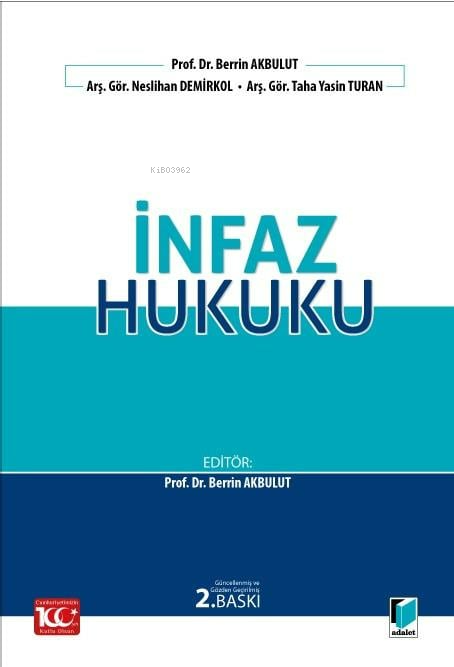 İnfaz Hukuku - Taha Yasin Turan | Yeni ve İkinci El Ucuz Kitabın Adres