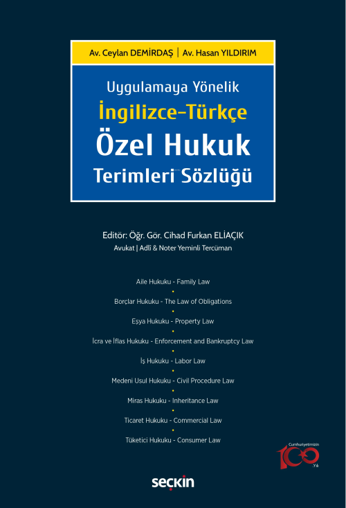 İngilizce–Türkçe Özel Hukuk Terimleri Sözlüğü;Uygulamaya Yönelik - Has