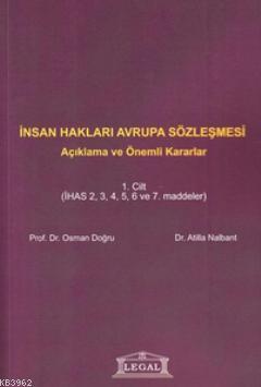 İnsan Hakları Avrupa Sözleşmesi 1 - Atilla Nalbant | Yeni ve İkinci El