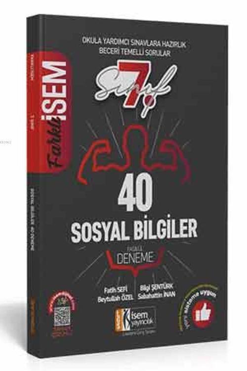 İsem Yayınları 7. Sınıf Farklı İsem Sosyal Bilgiler 40 Fasikül Deneme 