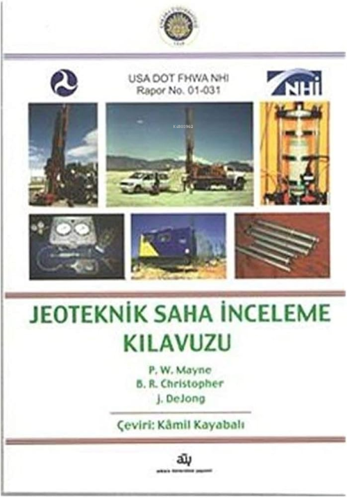 Jeoteknik Saha İnceleme Kılavuzu - J. De Jong- | Yeni ve İkinci El Ucu