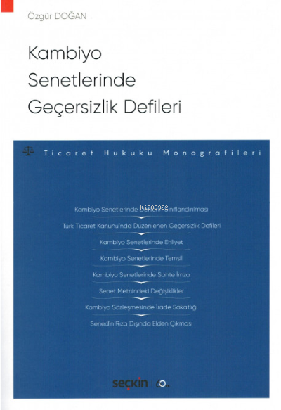 Kambiyo Senetlerinde Geçersizlik Defileri - Özgür Doğan | Yeni ve İkin