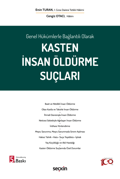 Kasten İnsan Öldürme Suçları - Ersin Turan | Yeni ve İkinci El Ucuz Ki