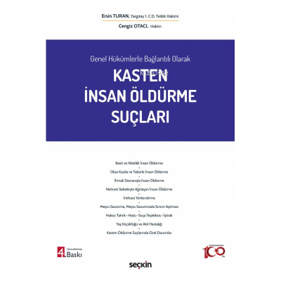 Kasten İnsan Öldürme Suçları - Cengiz Otacı | Yeni ve İkinci El Ucuz K