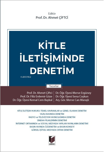 Kitle İletişiminde Denetim - Ahmet Çiftci | Yeni ve İkinci El Ucuz Kit