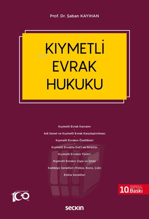 Kıymetli Evrak Hukuku - Şaban Kayıhan | Yeni ve İkinci El Ucuz Kitabın