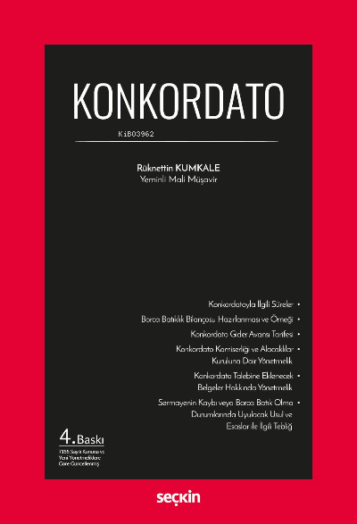 Konkordato - Rüknettin Kumkale | Yeni ve İkinci El Ucuz Kitabın Adresi