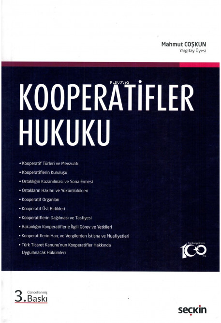 Kooperatifler Hukuku - Mahmut Coşkun | Yeni ve İkinci El Ucuz Kitabın 