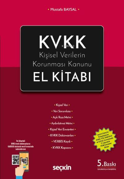 KVKK Kişisel Verilerin Korunması Kanunu El Kitabı - Mustafa Baysal | Y