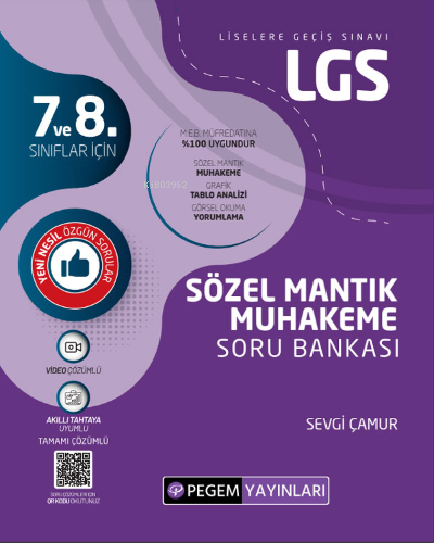 LGS Sözel Mantık Muhakeme Soru Bankası - Sevgi Çamur | Yeni ve İkinci 