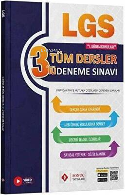 Lgs Tüm Dersler 3 Lü Deneme 1.Dönem 2022-2023 - Kolektif | Yeni ve İki