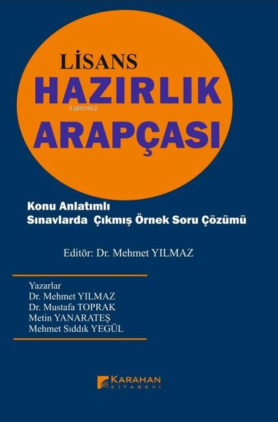 Lisans Hazırlık Arapçası - Konu Anlatımlı Sınavlarda Çıkmış Örnek Soru