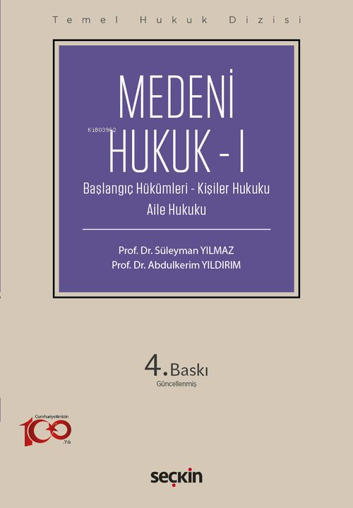 Medeni Hukuk – I (THD) - Abdulkerim Yıldırım | Yeni ve İkinci El Ucuz 