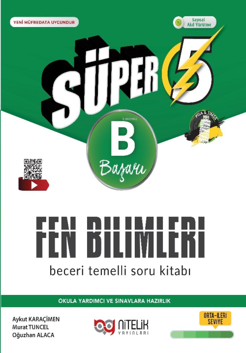 Nitelik 5. Sınıf Süper Fen Bilimleri Beceri Temelli Soru Kitabı (B) - 