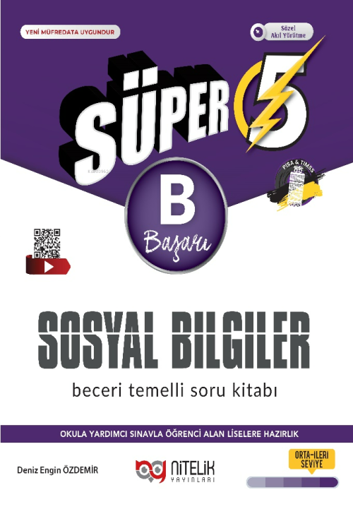 Nitelik 5.Sınıf Süper Sosyal Bilimler (B) Beceri Temelli Soru Kitabı -