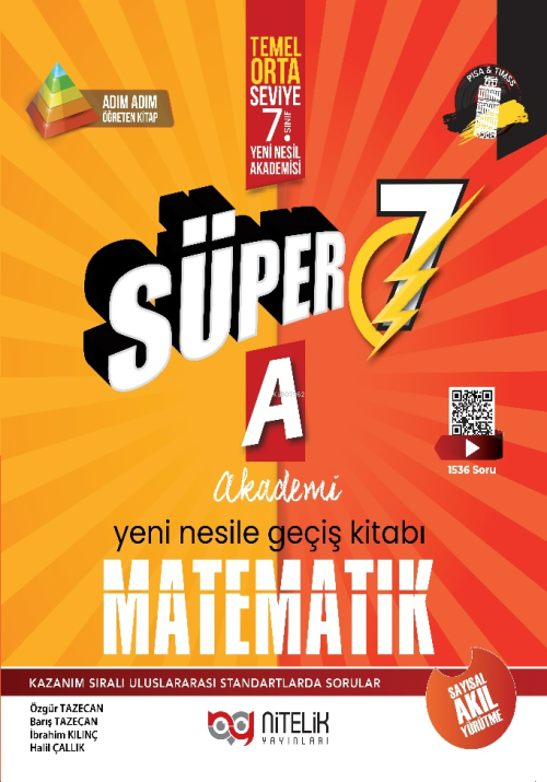 Nitelik 7.Sınıf Süper Matematik Soru Kitabı (A) - Özgür Tazecan | Yeni