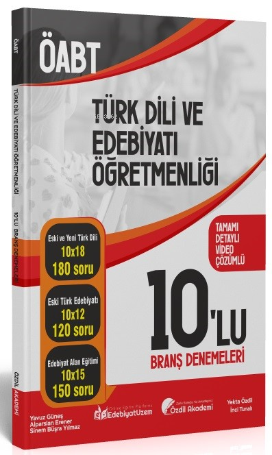 ÖABT Türk Dili ve Edebiyatı 10 Deneme Çözümlü - Yekta Özdil | Yeni ve 