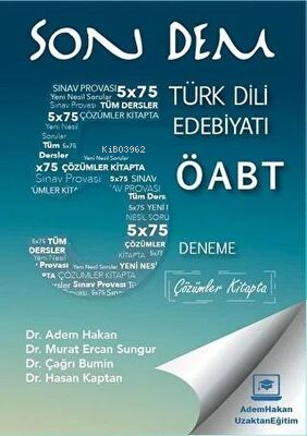 ÖABT Türk Dili ve Edebiyatı Son Dem 5 Deneme Çözümlü - Adem Hakan | Ye