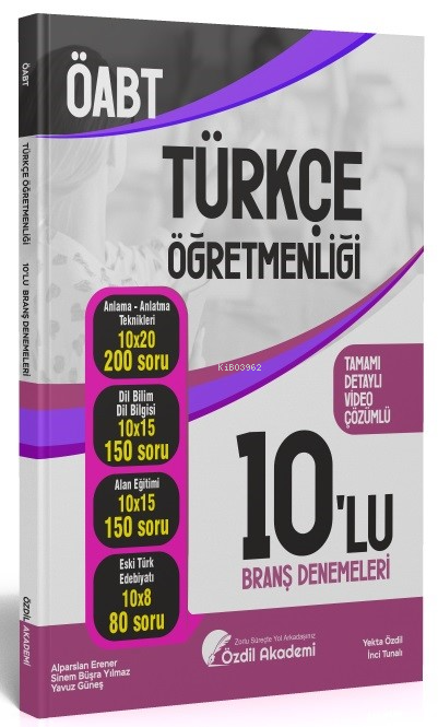 ÖABT Türkçe Öğretmenliği 10 Deneme Çözümlü - Yekta Özdil | Yeni ve İki