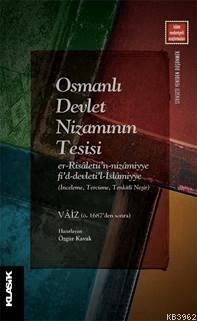 Osmanlı Devlet Nizamının Tesisi - Vaiz | Yeni ve İkinci El Ucuz Kitabı