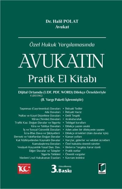 Özel Hukuk Yargılamasında Avukatın Pratik El Kitabı - Halil Polat | Ye