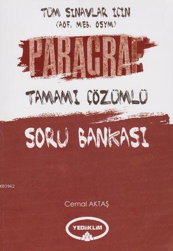 Paragraf Tüm Sınavlar İçin Tamamı Çözümlü Soru Bankası 2016 - Cemal Ak