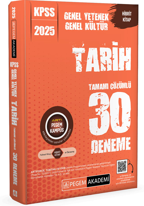 Pegem 2025 KPSS Genel Yetenek Genel Kültür Tarih Tamamı Çözümlü 30 Den