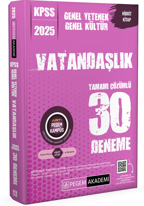 Pegem 2025 KPSS Genel Yetenek Genel Kültür Vatandaşlık Tamamı Çözümlü 