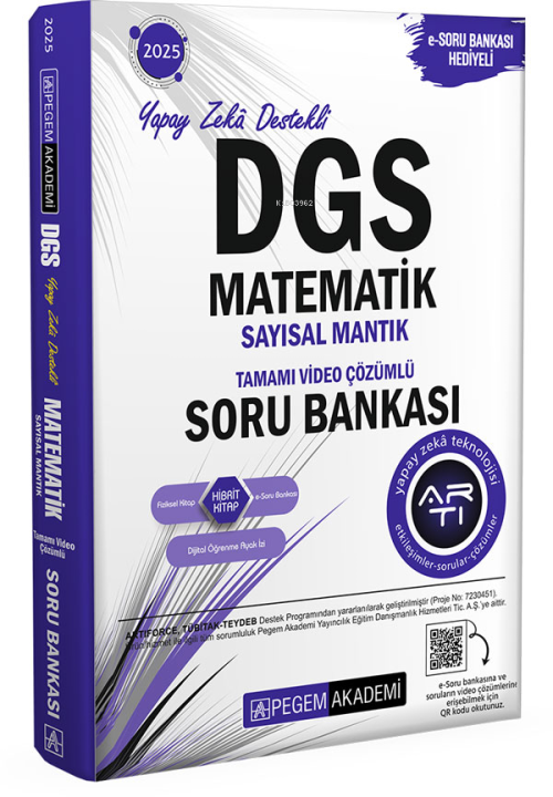 Pegem Akademi 2025 DGS Matematik Sayısal Mantık Tamamı Video Çözümlü S