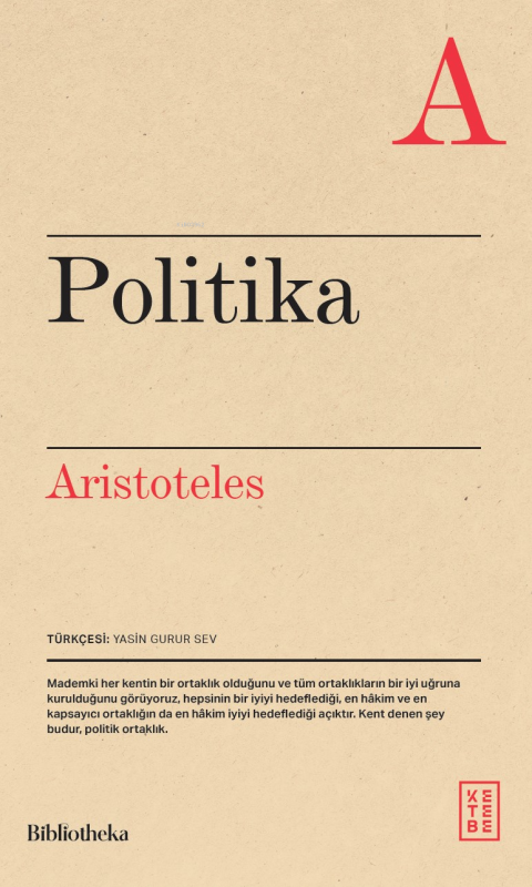 Politika - Aristoteles | Yeni ve İkinci El Ucuz Kitabın Adresi