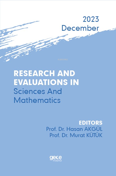 Research And Evaluations In Science And Mathematics - 2023 December - 