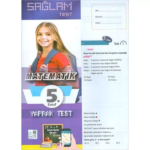 5. Sınıf Matematik Sağlam Yaprak Test (Poşetli) - Kolektif | Yeni ve İ