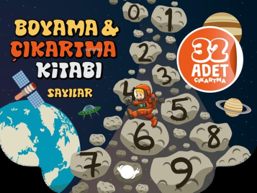 Sayılar - Boyama & Çıkartma Kitabı - 32 Adet Çıkartma - Kolektif | Yen