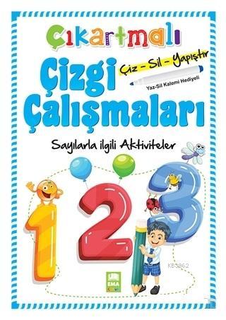 Sayılarla İlgili Aktiviteler - Çıkartmalı Çizgi Çalışmaları - Kolektif