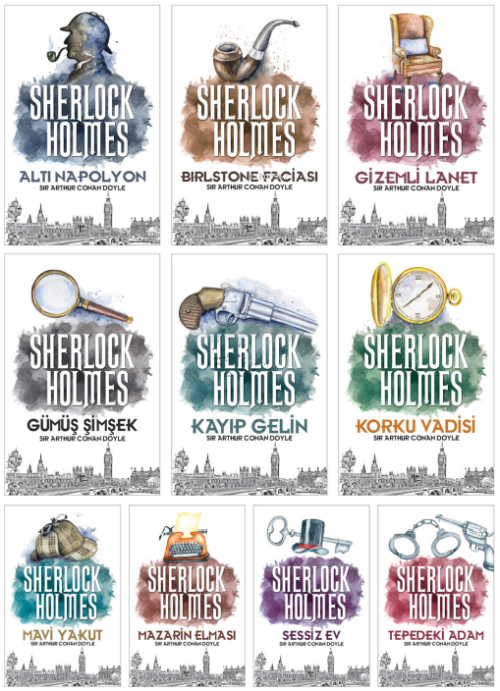 Sherlock Holmes Seti - 10 Kitap Takım - SİR ARTHUR CONAN DOYLE | Yeni 