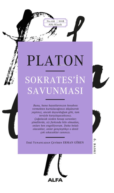 Sokrates'in Savunması Platon - Platon ( Eflatun ) | Yeni ve İkinci El 