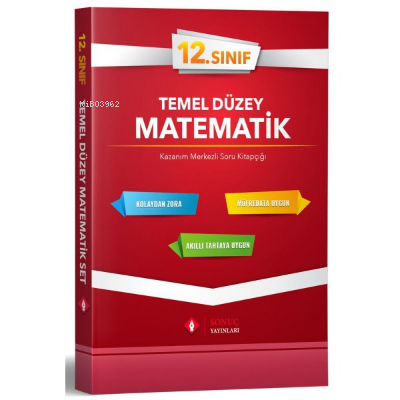 Sonuç Yayınları 12.Sınıf Matematik Set / Temel Düzey - | Yeni ve İkinc