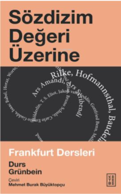 Sözdizim Değeri Üzerine - Durs Grünbein | Yeni ve İkinci El Ucuz Kitab